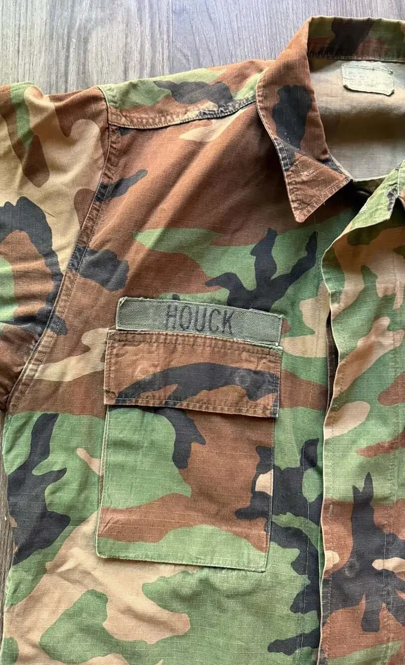 Vintage U.S. Army Woodland Camo BDU Combat Coat Jacket Small-Regular
